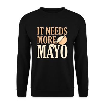 Eat mayonnaise gift - Unisex Sweatshirt - black - Front - Alina (178cm) & Michal (187cm)