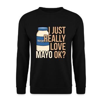 Idée cadeau bouteille de mayonnaise - Sweat-shirt Unisexe - noir - Devant - Alina (178cm) & Michal (187cm)