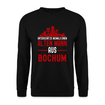 Bochum - Unisex Pullover - Schwarz - Vorne - Alina (178cm) & Michal (187cm)