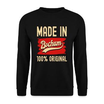 Bochum - Unisex Pullover - Schwarz - Vorne - Alina (178cm) & Michal (187cm)