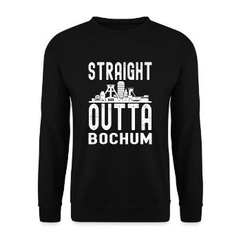 Bochum - Unisex Pullover - Schwarz - Vorne - Alina (178cm) & Michal (187cm)