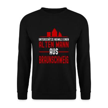 Braunschweig - Unisex Pullover - Schwarz - Vorne - Alina (178cm) & Michal (187cm)