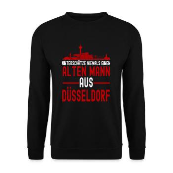Düsseldorf - Unisex Pullover - Schwarz - Vorne - Alina (178cm) & Michal (187cm)