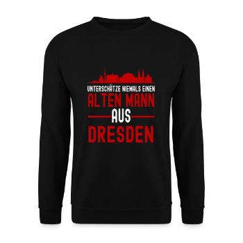 Dresden - Unisex Pullover - Schwarz - Vorne - Alina (178cm) & Michal (187cm)