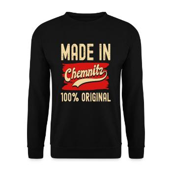 Chemnitz - Unisex Pullover - Schwarz - Vorne - Alina (178cm) & Michal (187cm)
