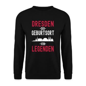 Dresden - Unisex Pullover - Schwarz - Vorne - Alina (178cm) & Michal (187cm)