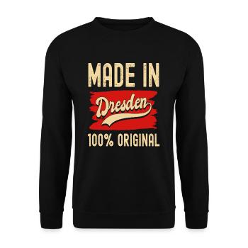 Dresden - Unisex Pullover - Schwarz - Vorne - Alina (178cm) & Michal (187cm)