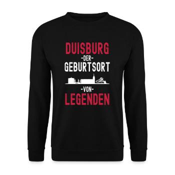 Duisburg - Unisex Pullover - Schwarz - Vorne - Alina (178cm) & Michal (187cm)