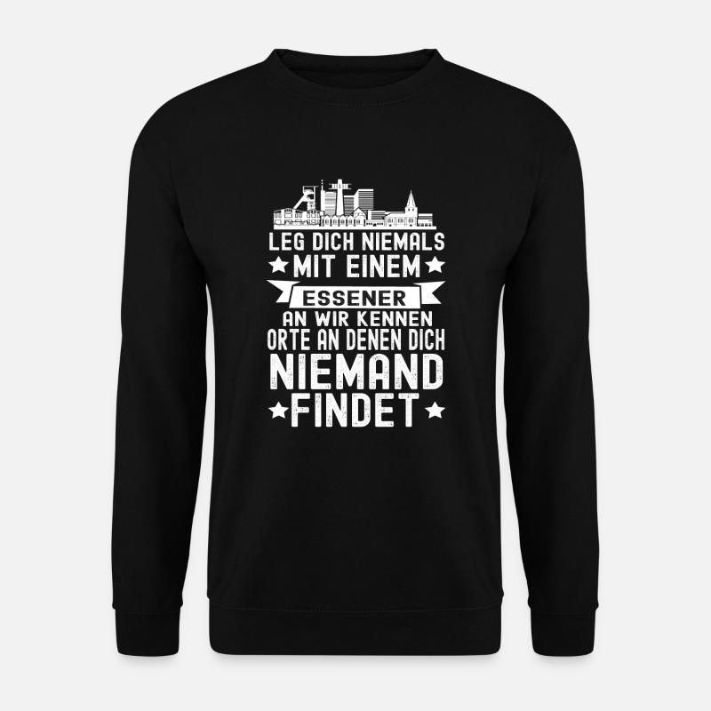 Essen Nordrhein Westfalen Stadt Skyline - Unisex Pullover - Schwarz