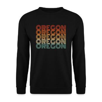 Oregon - Unisex Pullover - Schwarz - Vorne - Alina (178cm) & Michal (187cm)
