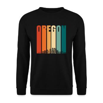 Oregon - Unisex Pullover - Schwarz - Vorne - Alina (178cm) & Michal (187cm)