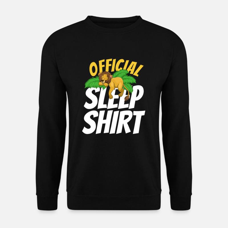Cadeau lion endormi - Sweat-shirt Unisexe - noir