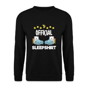 Cadeau d’ours polaire endormi - Sweat-shirt Unisexe - noir - Devant - Alina (178cm) & Michal (187cm)