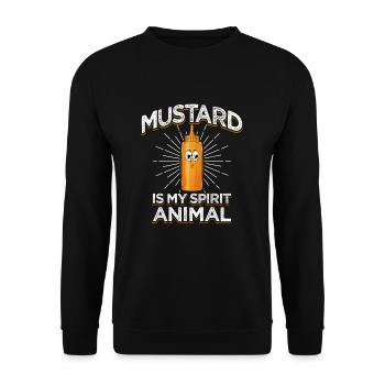 Mustard Morning Gift - Unisex Sweatshirt - black - Front - Alina (178cm) & Michal (187cm)