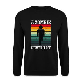 Bein Amputiert Arm Kämpfer Geschenk - Unisex Pullover - Schwarz - Vorne - Alina (178cm) & Michal (187cm)