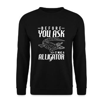 Bein Amputiert Arm Kämpfer Geschenk - Unisex Pullover - Schwarz - Vorne - Alina (178cm) & Michal (187cm)