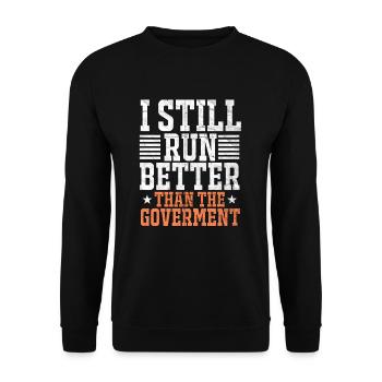 Bein Amputiert Arm Kämpfer Geschenk - Unisex Pullover - Schwarz - Vorne - Alina (178cm) & Michal (187cm)