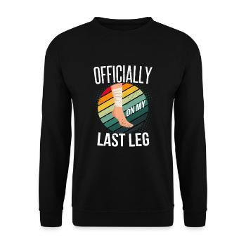 Bein Amputiert Arm Kämpfer Geschenk - Unisex Pullover - Schwarz - Vorne - Alina (178cm) & Michal (187cm)