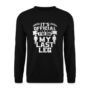 Bein Amputiert Arm Kämpfer Geschenk - Unisex Pullover - Schwarz - Vorne - Alina (178cm) & Michal (187cm)