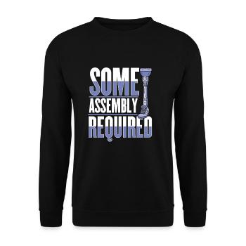 Bein Amputiert Arm Kämpfer Geschenk - Unisex Pullover - Schwarz - Vorne - Alina (178cm) & Michal (187cm)