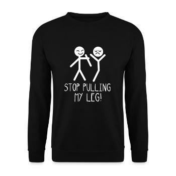 Bein Amputiert Arm Kämpfer Geschenk - Unisex Pullover - Schwarz - Vorne - Alina (178cm) & Michal (187cm)