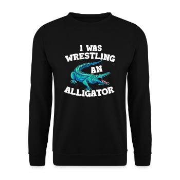 Bein Amputiert Arm Kämpfer Geschenk - Unisex Pullover - Schwarz - Vorne - Alina (178cm) & Michal (187cm)