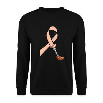 Bein Amputiert Arm Kämpfer Geschenk - Unisex Pullover - Schwarz - Vorne - Alina (178cm) & Michal (187cm)