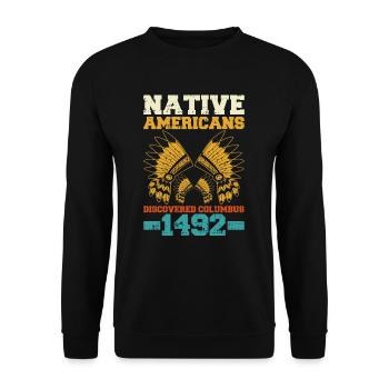 Christopher Columbus - Unisex Pullover - Schwarz - Vorne - Alina (178cm) & Michal (187cm)
