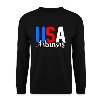 Arkansas Usa gift - Unisex Sweatshirt - black - Front - Alina (178cm) & Michal (187cm)
