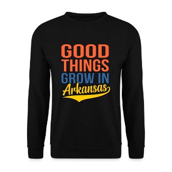Grow In Arkansas Gift - Unisex Sweatshirt - black - Front - Alina (178cm) & Michal (187cm)
