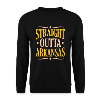 Directly From Arkansas Gift - Unisex Sweatshirt - black - Front - Alina (178cm) & Michal (187cm)