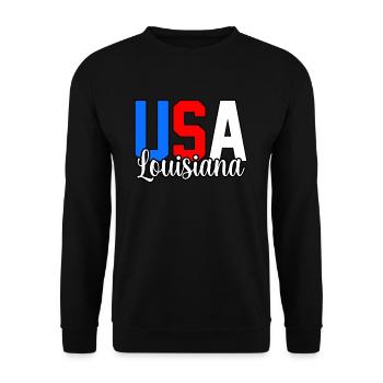 Usa louisiana gift - Unisex Sweatshirt - black - Front - Alina (178cm) & Michal (187cm)