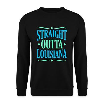 Directly from Louisiana Gift - Unisex Sweatshirt - black - Front - Alina (178cm) & Michal (187cm)