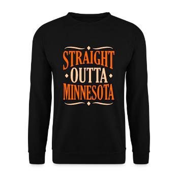 Direktes Geschenk Aus Minnesota - Unisex Pullover - Schwarz - Vorne - Alina (178cm) & Michal (187cm)
