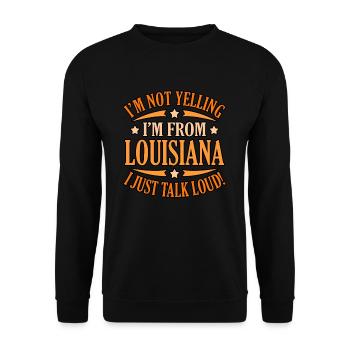 Proud Louisiana gift - Unisex Sweatshirt - black - Front - Alina (178cm) & Michal (187cm)