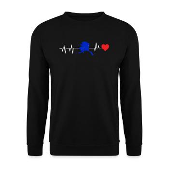 Alaska Heartbeat Cadeau - Sweat-shirt Unisexe - noir - Devant - Alina (178cm) & Michal (187cm)