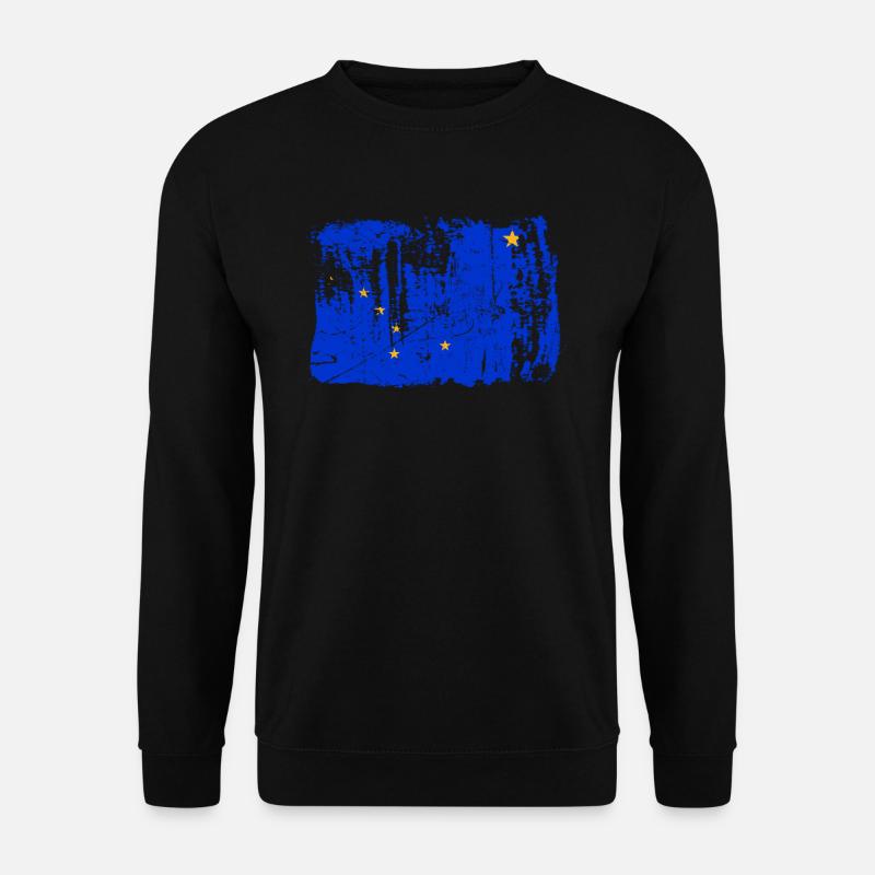 Alaska-flaggen-geschenk - Unisex Pullover - Schwarz