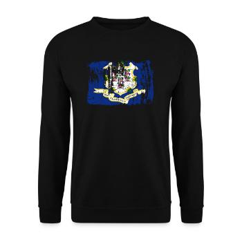 Connecticut flaggen stolz geschenk - Unisex Pullover - Schwarz - Vorne - Alina (178cm) & Michal (187cm)