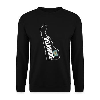 Delaware Home State Geschenk - Unisex Pullover - Schwarz - Vorne - Alina (178cm) & Michal (187cm)