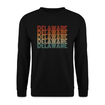 Delaware reisen geschenk - Unisex Pullover - Schwarz - Vorne - Alina (178cm) & Michal (187cm)