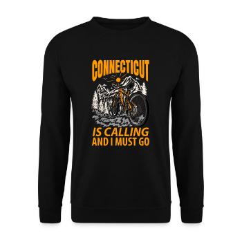 Connecticut-reisen-geschenk - Unisex Pullover - Schwarz - Vorne - Alina (178cm) & Michal (187cm)