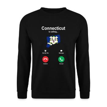 Connecticut-reisen-geschenk - Unisex Pullover - Schwarz - Vorne - Alina (178cm) & Michal (187cm)
