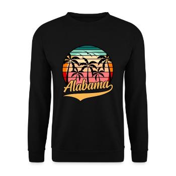 Alabama travel gift - Unisex Sweatshirt - black - Front - Alina (178cm) & Michal (187cm)