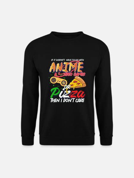 Anime Video Games Pizza Gift - Unisex Sweatshirt - black
