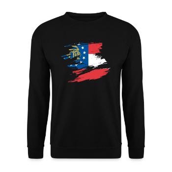 Georgia-proud-gift - Unisex Sweatshirt - black - Front - Alina (178cm) & Michal (187cm)