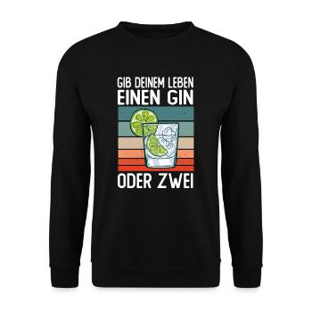 Gin - Unisex Pullover - Schwarz - Vorne - Alina (178cm) & Michal (187cm)