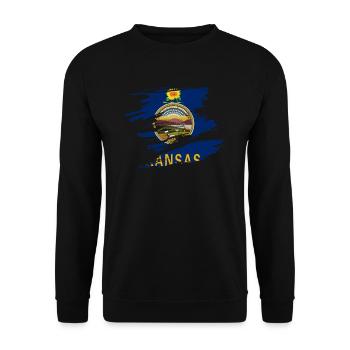 Kansas City geschenk - Unisex Pullover - Schwarz - Vorne - Alina (178cm) & Michal (187cm)