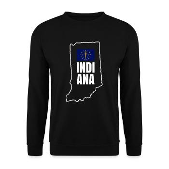 Indiana house gift - Unisex Sweatshirt - black - Front - Alina (178cm) & Michal (187cm)