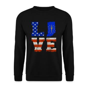 Dear Indiana Gift - Unisex Sweatshirt - black - Front - Alina (178cm) & Michal (187cm)