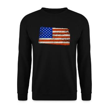 Kansas Home Usa Flag Cadeau - Sweat-shirt Unisexe - noir - Devant - Alina (178cm) & Michal (187cm)